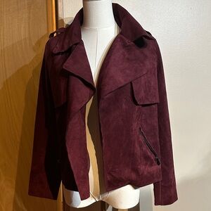 Kut from the Kloth Deep Red Suede Jacket